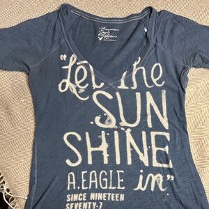 American Eagle Outfitters Navy Graphic Tee
